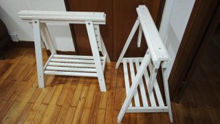Caballetes de madera blancos (2 unidades)