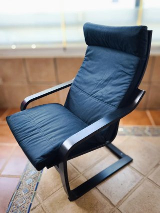 Sillón moderno tela y madera