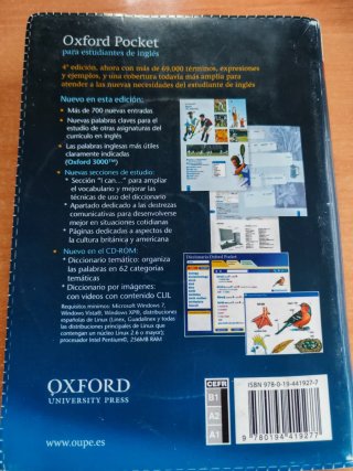 Diccionario Oxford Pocket para estudiantes de i...