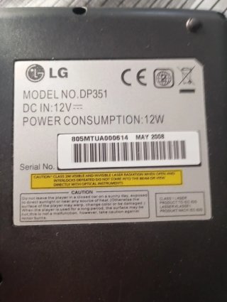 DVD Portátil Coche/Camping y bolsa transporte
