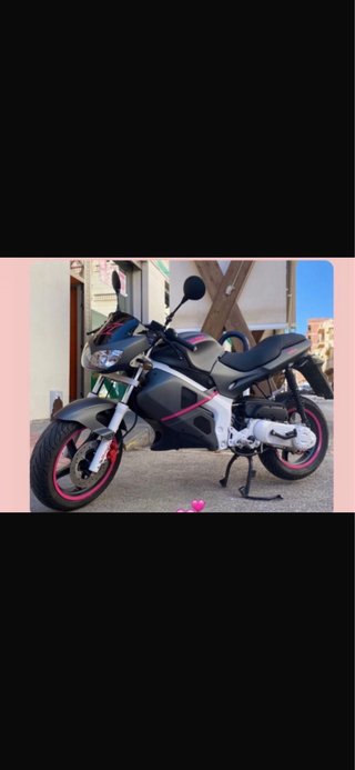 Moto gilera dna 49cc gris mate y rosa