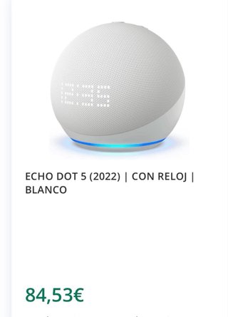 Amazon Echo Dot Reloj 5ª Gen