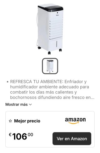 Ardes Eolo Touch Refrescador Evaporativo