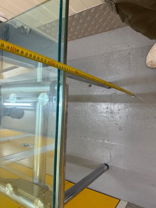 Mesa de cristal extensible grande