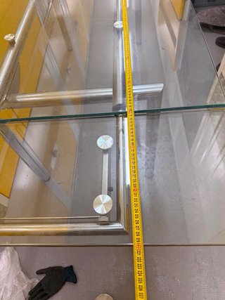 Mesa de cristal extensible grande