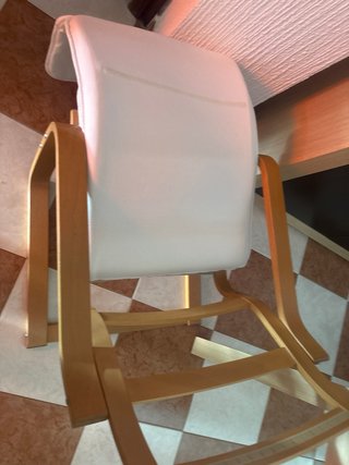 Tumbona de madera y tela