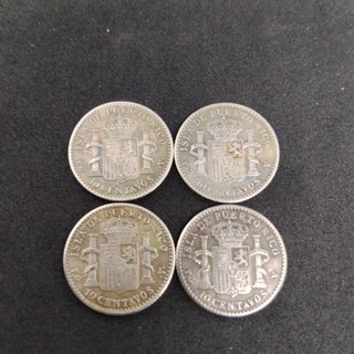 🇪🇦 4 MONEDAS PUERTO RICO 10 CENTAVOS