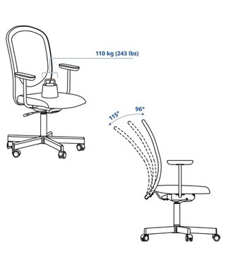 Silla ergonómica oficina negra