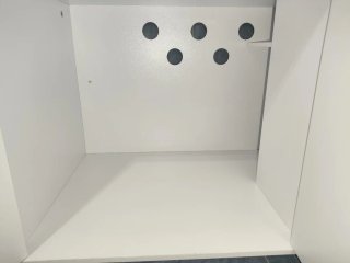 Mueble arenero para gatos blanco