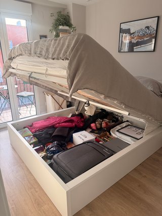 Cama Canapé Abatible IKEA Blanco 160x200