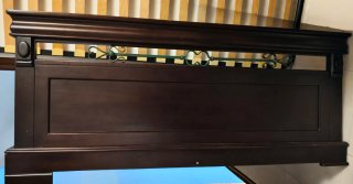 Cabecero de madera y forja cama 150