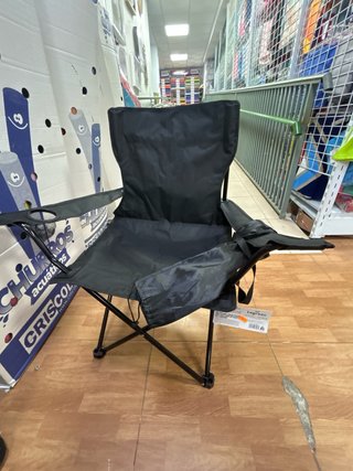 Silla de playa plegable negra