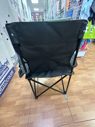 Silla de playa plegable negra
