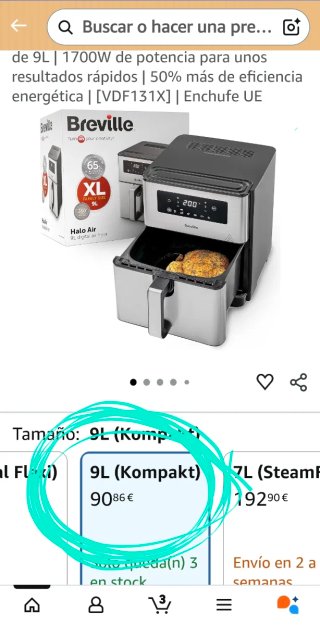 Freidora de aire Breville Halo Air 9L