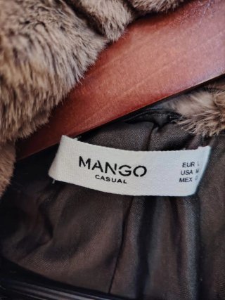 Abrigo Mango Beige Talla L