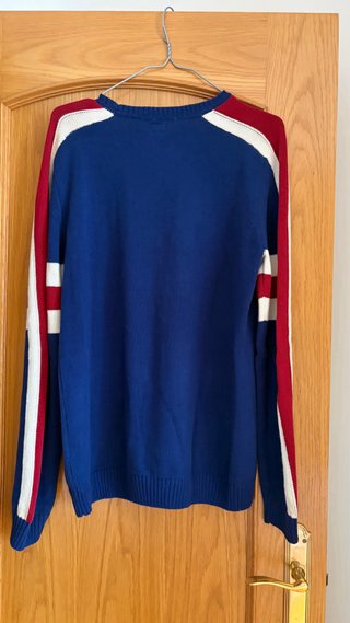 Jersey Pepe Jeans Azul con Rayas Rojas