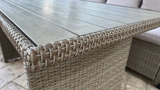 Mesa ratán exterior gris