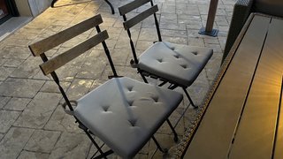 Mesa ratán exterior gris