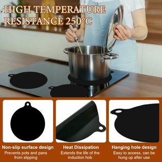 Set de 2 Alfombrillas Protec. Cocina Silicona Negra