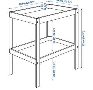 Cambiador Ikea SNIGLAR madera