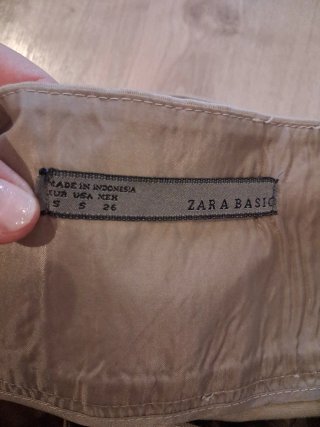 2 Faldas Zara estilo oficina color arena y marrón