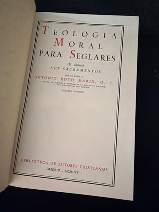 Libros: Teología moral para seglares I y II