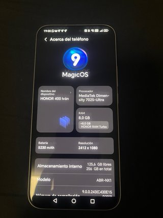 Honor 400 Lite 256GB Negro