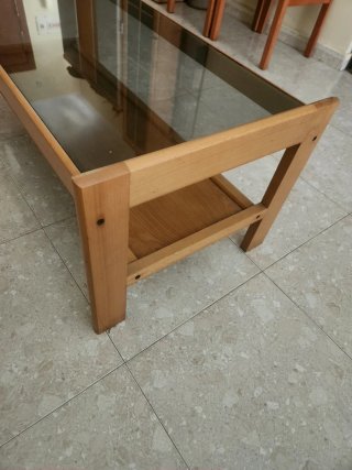 Mesa de centro madera y cristal