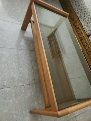 Mesa de centro madera y cristal