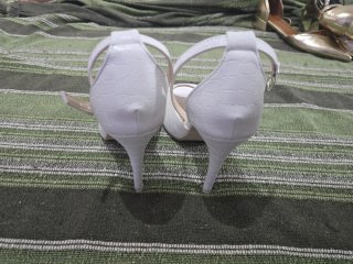 Sandalias tacón alto blancas T38