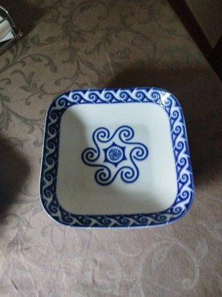 Juego de 2 platos cuadrados de cerámica