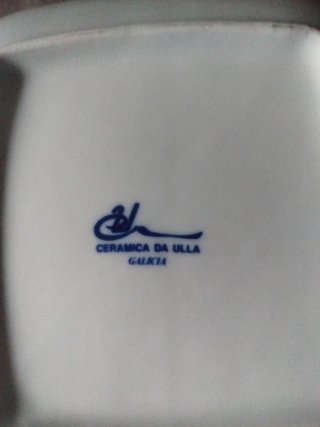 Juego de 2 platos cuadrados de cerámica