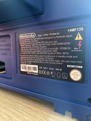 Televisor CRT Custom Nintendo Azul