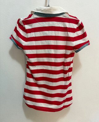 Polo Woolrich righe rosso bianco donna S
