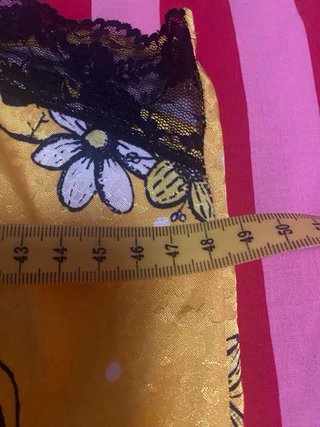 Vestido lencero amarillo calaveras flores