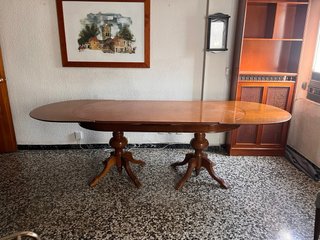 Mesa comedor extensible madera maciza vintage