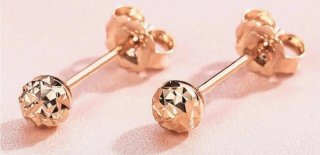 Pendientes adulta o niña mayor, bola tallada