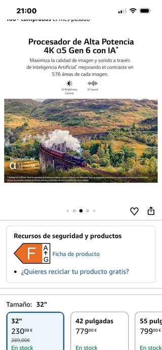LG Smart TV AI 32 FHD