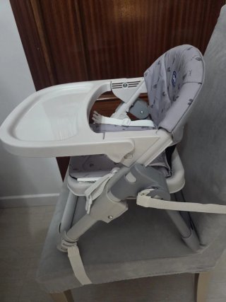 Trona Chicco chairy gris con estampado