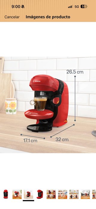 Cafetera bosch Dolce Gusto Roja y Negra