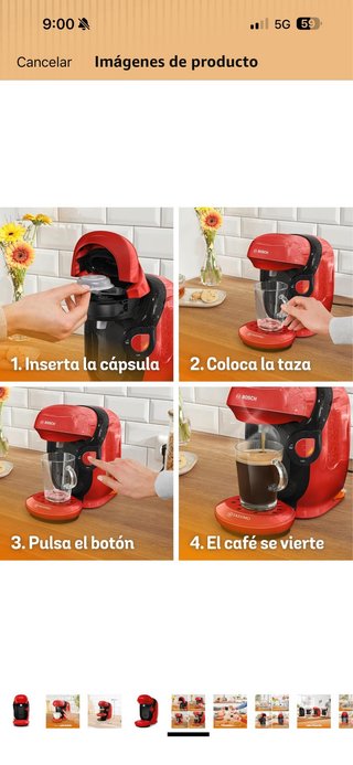 Cafetera bosch Dolce Gusto Roja y Negra