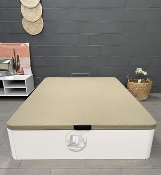 Canapé abatible de madera color blanco