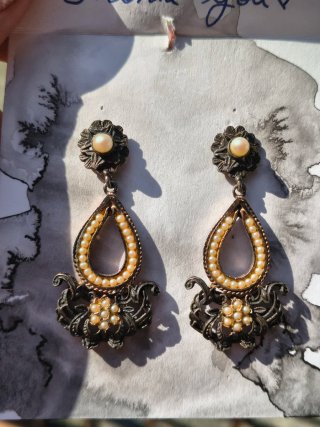 Orecchini vintage pendenti argento 925