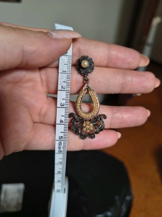 Orecchini vintage pendenti argento 925