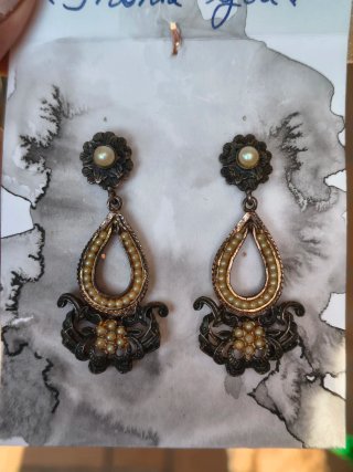 Orecchini vintage pendenti argento 925
