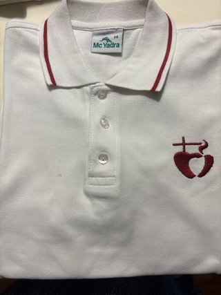 Polo Padre Damián T 14 Blanco