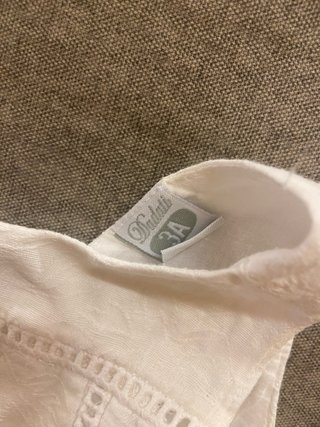 Vestido blanco niña con volantes
