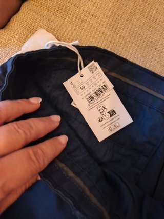 Pantalones cortos hombre azul y blanco