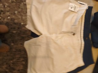 Pantalones cortos hombre azul y blanco
