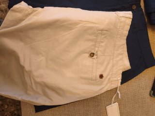 Pantalones cortos hombre azul y blanco